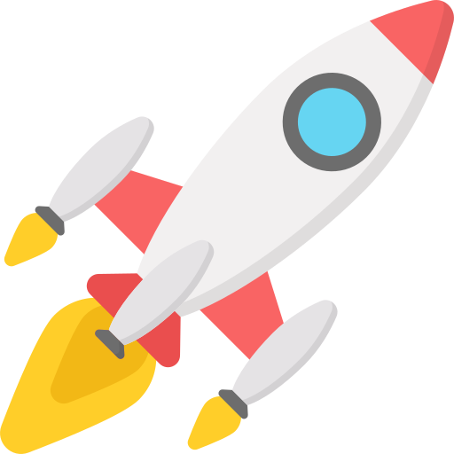 Graphic of a rocket ship